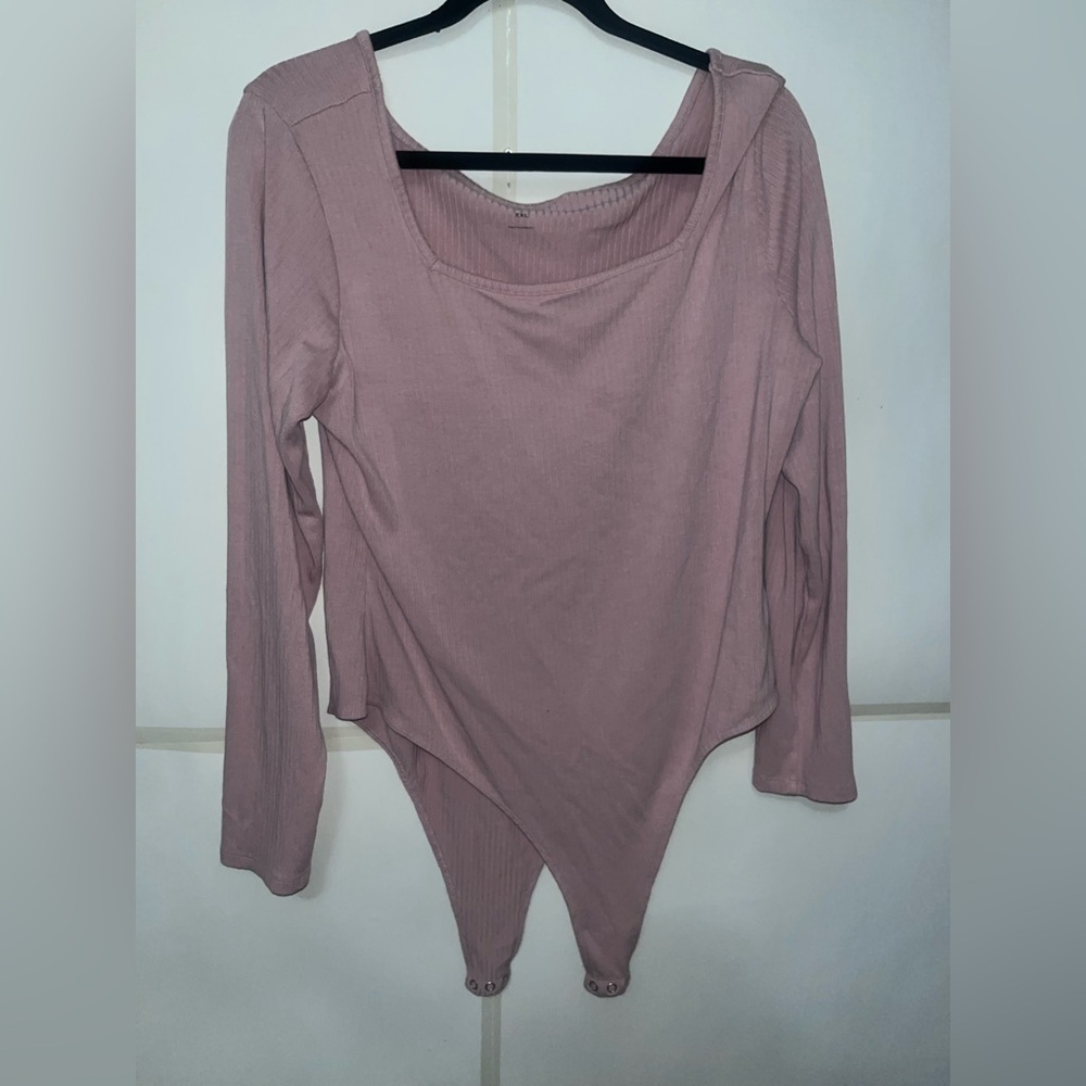 Arizona Jean Company Mauve Long Sleeve Bodysuit